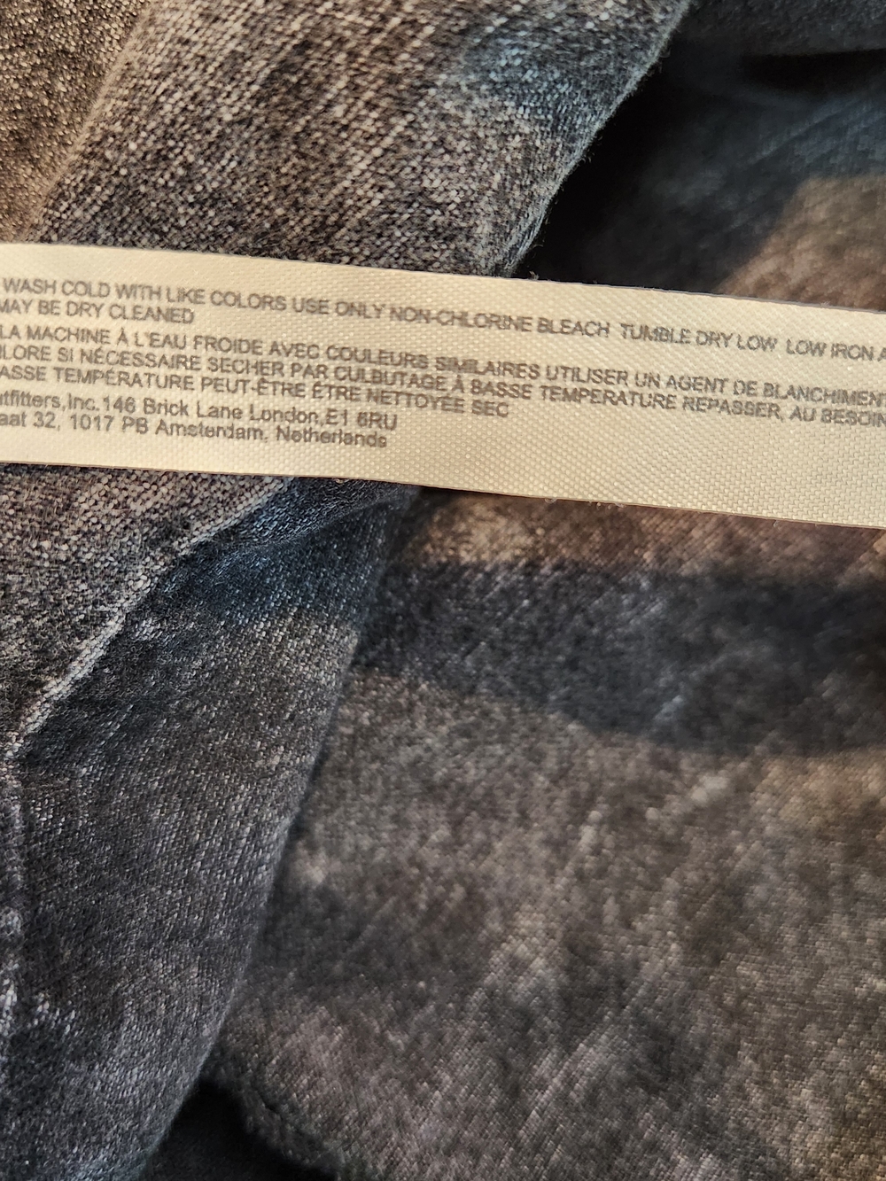 Free People Wilderado Western Dark Gray Denim Button-Front Dress Medium - Picture 7 of 11